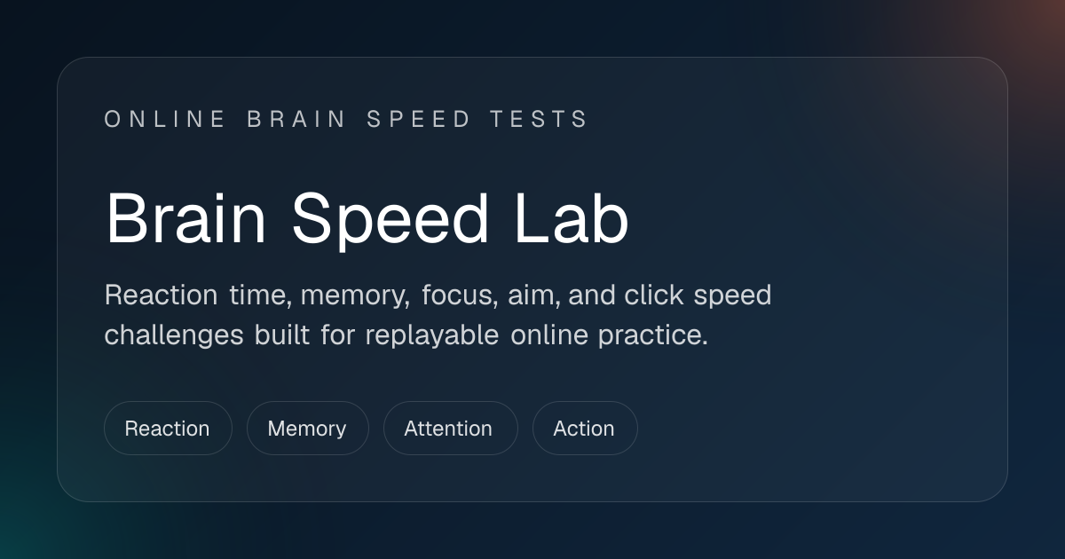 Brain Speed Test Online